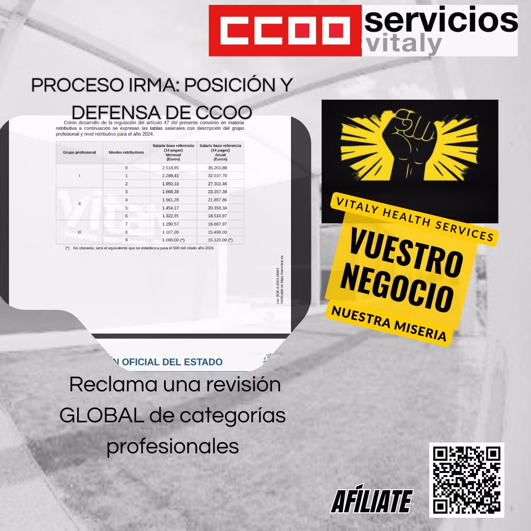 CLASIFICACIÓN PROFESIONAL PERSONAL DE ADMINISTRACIÓN: INFORMACIÓN CLARA Y POSICIÓN DE CCOO