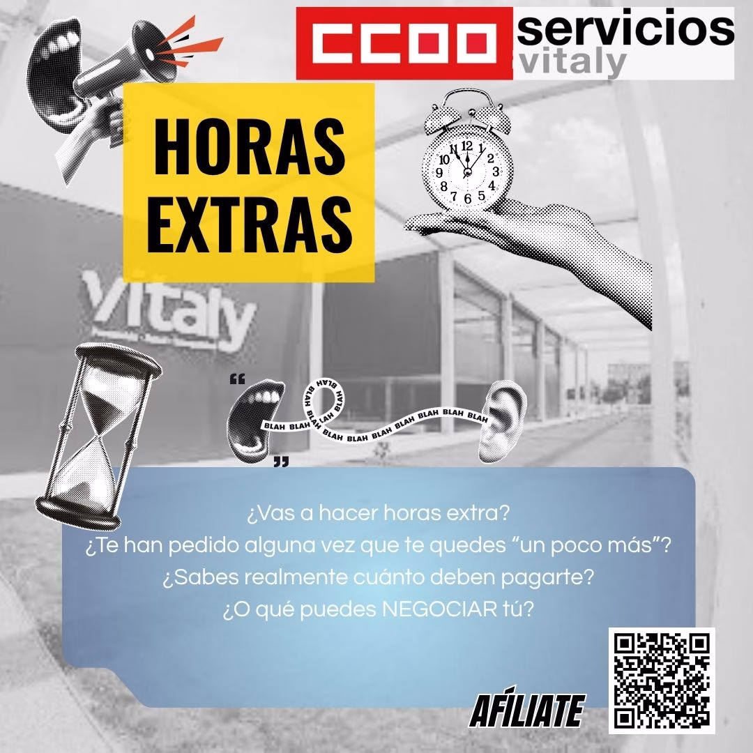 Horas extraordinarias, ¿las vas a cobrar? ¿A qué precio? En CCOO te lo explicamos.